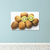 キウイフルーツのクローズアップ2 キャンバスプリント (インサイチュ (ウッドフロア))