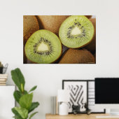 キウイフルーツのクローズアップ ポスター (ホームオフィス)