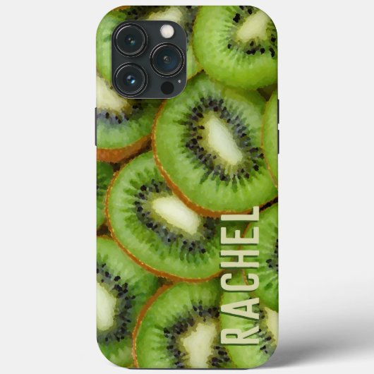 キウイフルーツグリーン名前をカスタムする Case-Mate iPhoneケース (裏面)