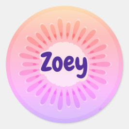 キウイフルーツサンライズ名ラベル ラウンドシール