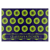 キウイフルーツスライスパターン(の模様が)あるキッチン カッティングボード (正面)