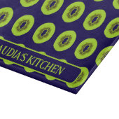 キウイフルーツスライスパターン(の模様が)あるキッチン カッティングボード (角)