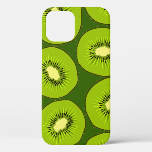 キウイフルーツスライス:ダークグリーン。 Case-Mate iPhoneケース (裏面)
