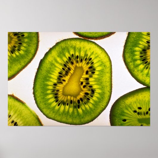 キウイフルーツスライス ポスター (正面)