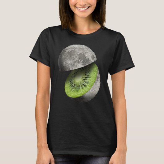 キウイフルーツムーンプラネット天文学宇宙Sci Tシャツ (正面)