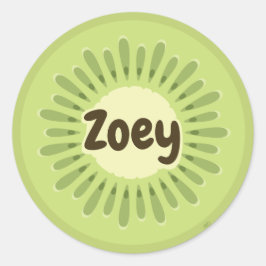 キウイフルーツ名ラベル ラウンドシール