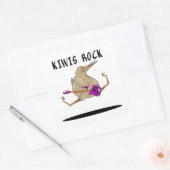 キウイベースのギター スクエアシール (封筒)