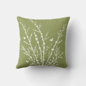 キウイミニマル蝶と枝 クッション (裏面)