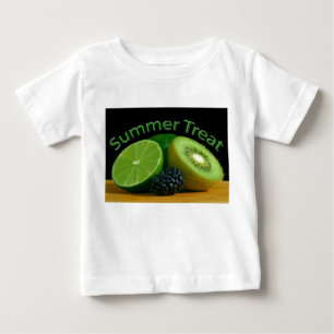 キウイライムサマートリート乳児Tシャツ ベビーTシャツ