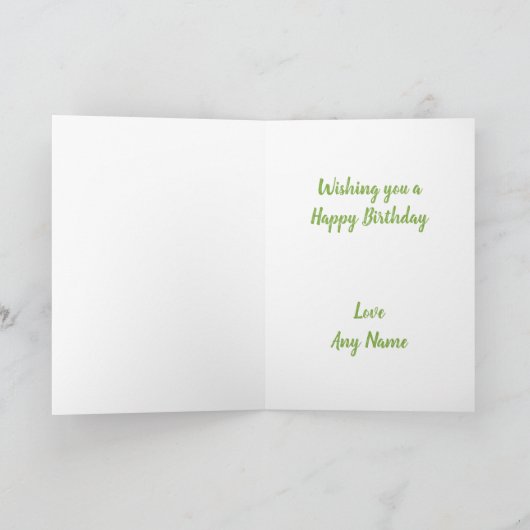 キウイ折り畳みグリーティング誕生日カード カード (内部)