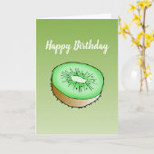 キウイ折り畳みグリーティング誕生日カード カード (黄色い花)
