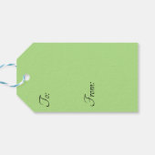 キウイ無地のグリーンギフトラベル ギフトタグ (裏面横)