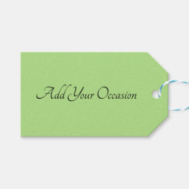 キウイ無地のグリーンギフトラベル ギフトタグ
