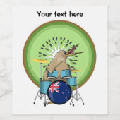 キウイ遊鳥の太鼓 ワインラベル (シングルラベル)