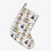 キウイ音楽パターン スモールクリスマスストッキング (正面 (吊り時))