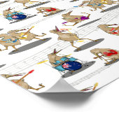 キウイ音楽パターン ポスター (角)