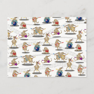 キウイ音楽パターン ポストカード