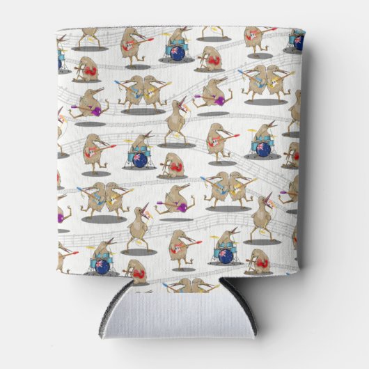 キウイ音楽パターン 缶クーラー (正面)