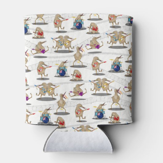 キウイ音楽パターン 缶クーラー (裏面)