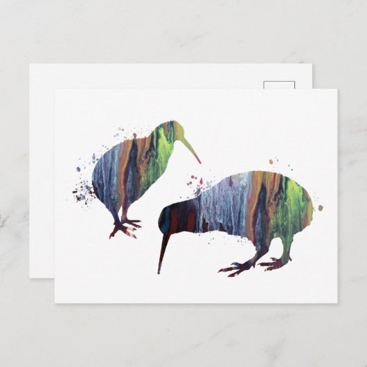 キウイ鳥 ポストカード (正面/裏面)