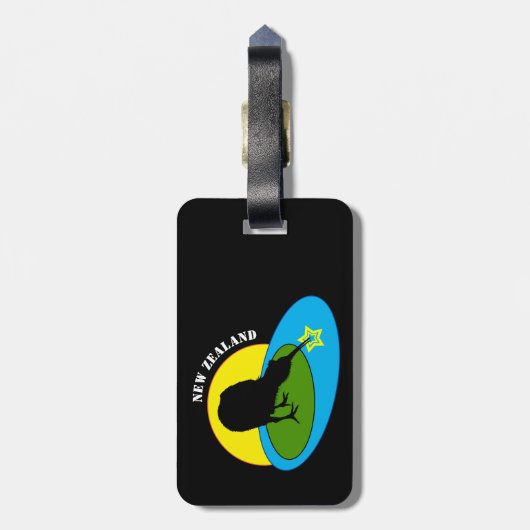 キウイ – ニュージーランドの鳥とブロの旅行(荷物) ラゲッジタグ (裏面縦)
