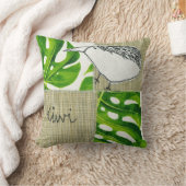 キウイ – ニュージーランド先住民バードキウィアナ クッション (ブランケット)