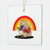 キウイ・ニュージーランド音楽 セラミックオーナメント (左)