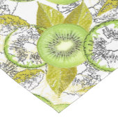 キウイ、フルーティー、グリーンとホワイト、フレッシュ ショートテーブルランナー (コーナー)