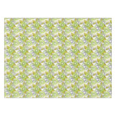 キウイ、フルーティー、グリーンとホワイト、フレッシュ テーブルクロス (正面(横))