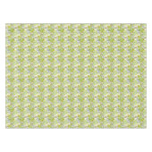 キウイ、フルーティー、グリーンとホワイト、フレッシュ テーブルクロス (正面(横))