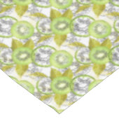 キウイ、フルーティー、グリーンとホワイト、フレッシュ テーブルクロス (アングル)