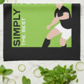 キウイNZラグビープレーヤーズアート キッチンタオル (折り畳み)