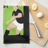 キウイNZラグビープレーヤーズアート キッチンタオル (四つ折り)