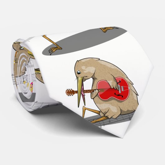 キウイNZ音楽パターン ネクタイ (ロール)