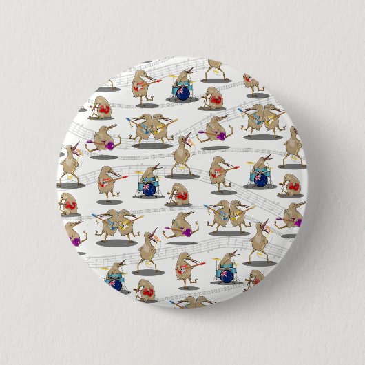 キウイNZ音楽パターン 缶バッジ (正面)