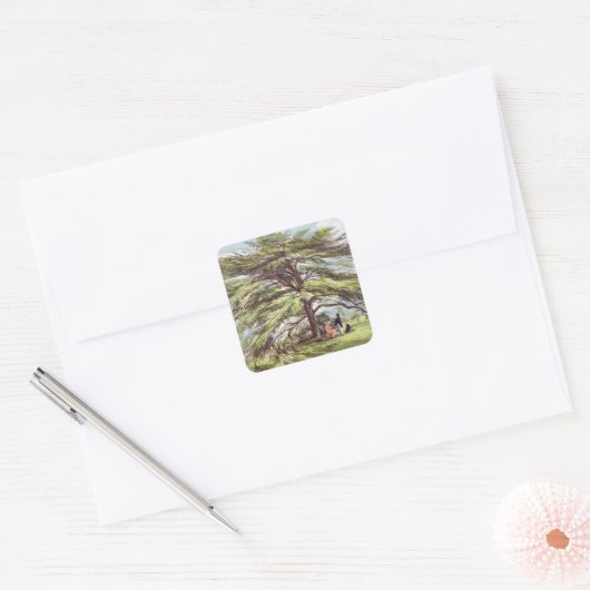 キウガーデの木の中のレバノン杉 スクエアシール (封筒)