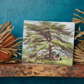 キウガーデの木の中のレバノン杉 フォトプラーク (側面)