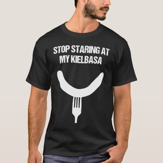 キエウバサ・ソーセージ駄洒落 Tシャツ (正面)