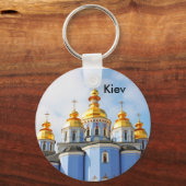 キエフのキエフにある大聖堂の黄金の銅像 キーホルダー (正面)