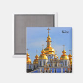 キエフのキエフにある大聖堂の黄金の銅像 マグネット (正面/裏面)