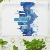 キエフウクライナスカイラインブルー キッチンタオル (折り畳み)