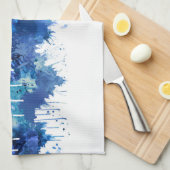 キエフウクライナスカイラインブルー キッチンタオル (四つ折り)