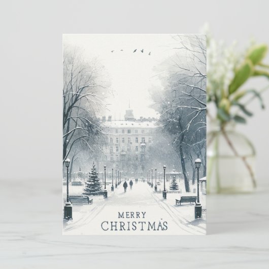 キエフ冬のワンダーランドミニマル – 水彩 シーズンカード (スタンド正面)