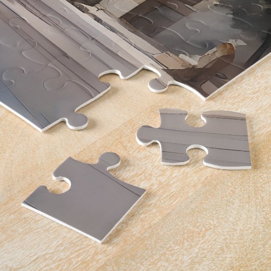 キエフ・ウクライナの水彩画 ジグソーパズル (側面)