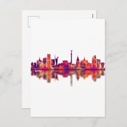 キエフ・ウクライナスカイライン シーズンポストカード (正面/裏面)
