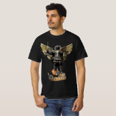 キエフ ウクライナ 大天使 プーチンを屠る Tシャツ (正面フル)