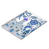 キエフ・ブルーとホワイトポストイットのウクライナの教会 ノートブック (左側)