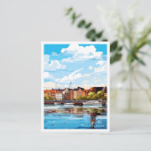 キエルドイツヴィンテージ旅行イラストレーション ポストカード (スタンド正面)