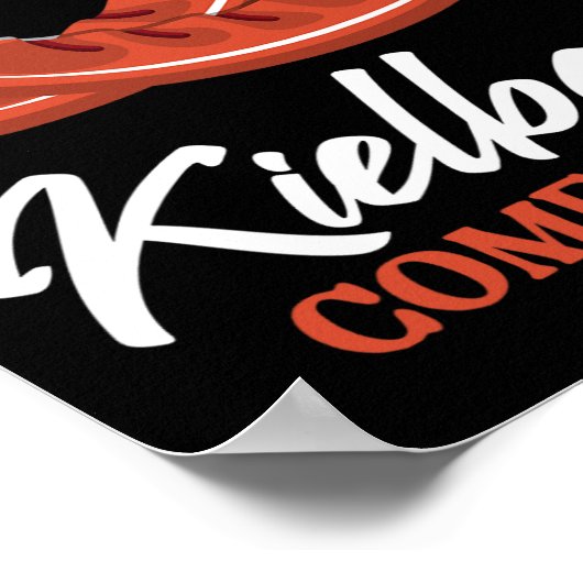 キエルバサポーランドミートソーセージ食べ物愛好家ポーランドメンズ ポスター (角)