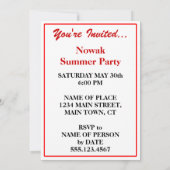 キエルバサポーランド招待状までパーティーではない 招待状 (裏面)